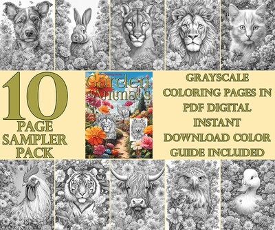Garden of Animals Coloring Book Sampler Pack PDF