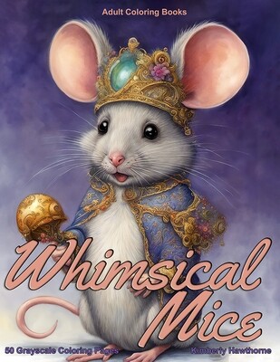 Whimsical Mice Grayscale Coloring Book for Adults PDF