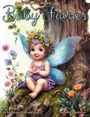 Baby Fairies Grayscale Coloring Book for Adults PDF