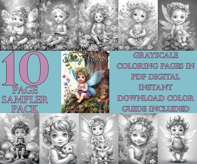 Baby Fairies Coloring Book Sampler Pack PDF