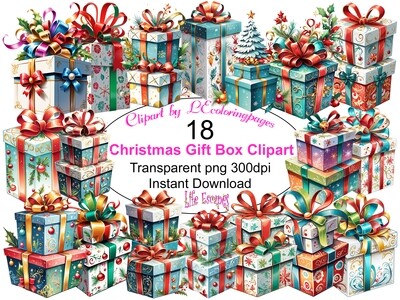 Christmas Presents - 18 Clipart Printables