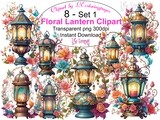 Fantasy Lantern PNG set 1 - 8 Clipart Printables