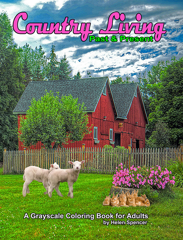 Country Living Coloring Book for Adults Digital Download