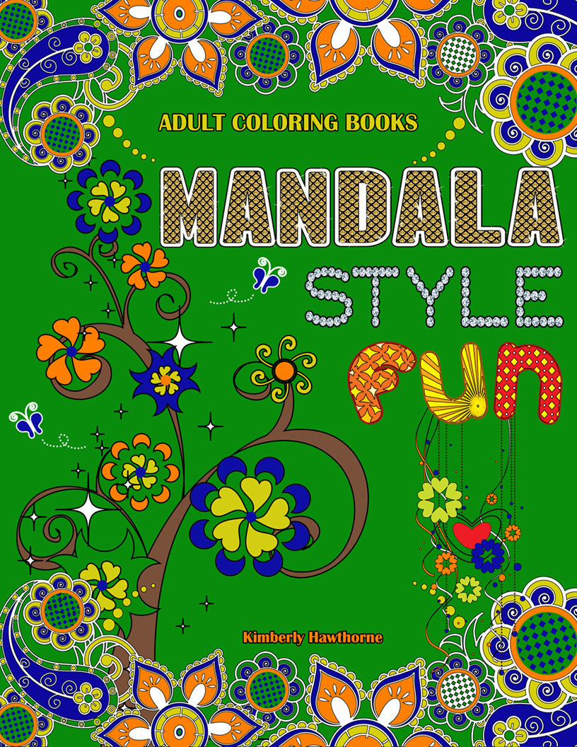 Mandala Style Fun Coloring Book for Adults Digital Download