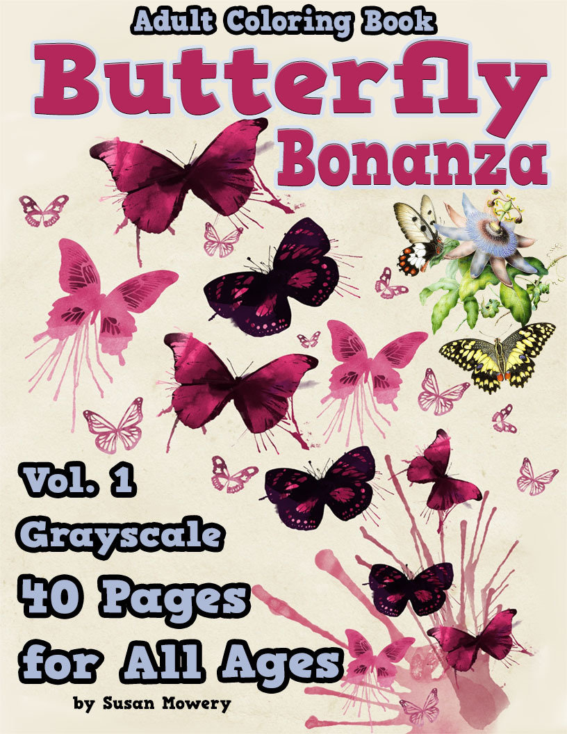 Butterfly Bonanza Coloring Book for Adults Digital Download