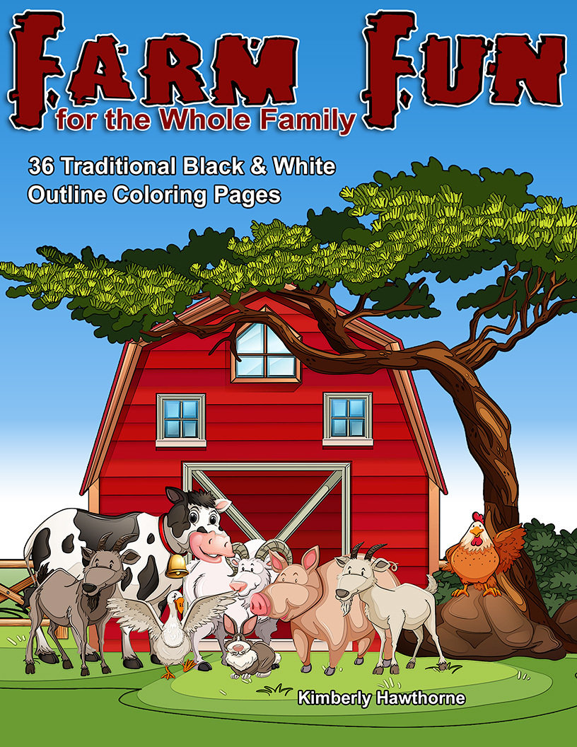 Farm Fun Coloring Book for Kids Digital Download
