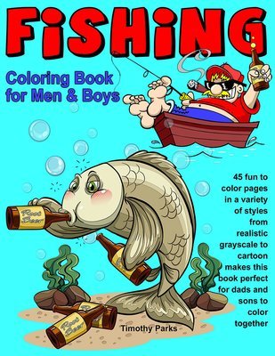 Fishing Coloring Book for Men & Boys Digital Download