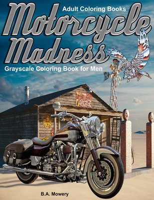 Motorcycle Madness Coloring Book for Adults Digital Download