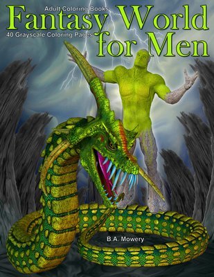 Fantasy World for Men Coloring Books for Adults Digital Download