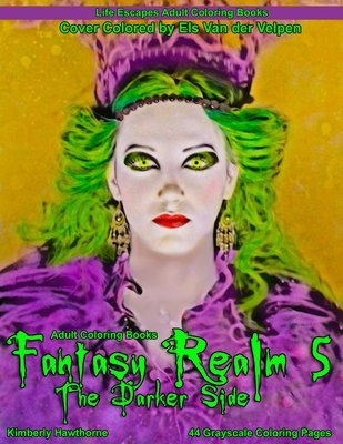 Fantasy Realm 5 the Darker Side Adult Coloring Book Digital Download
