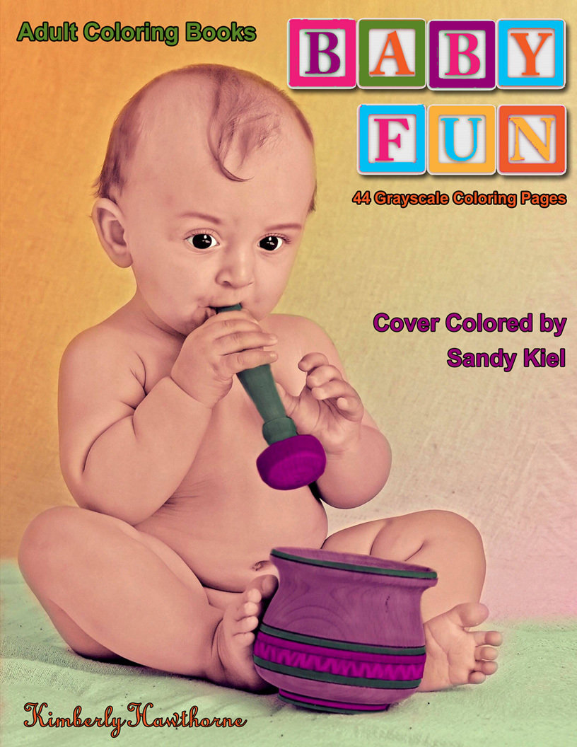 Baby Fun Adult Coloring Book Digital Download