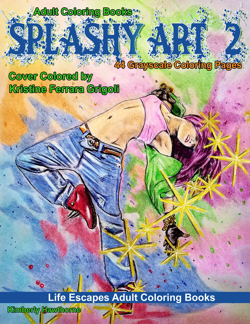 Splashy Art 2 Adult Coloring Book Digital Download PDF