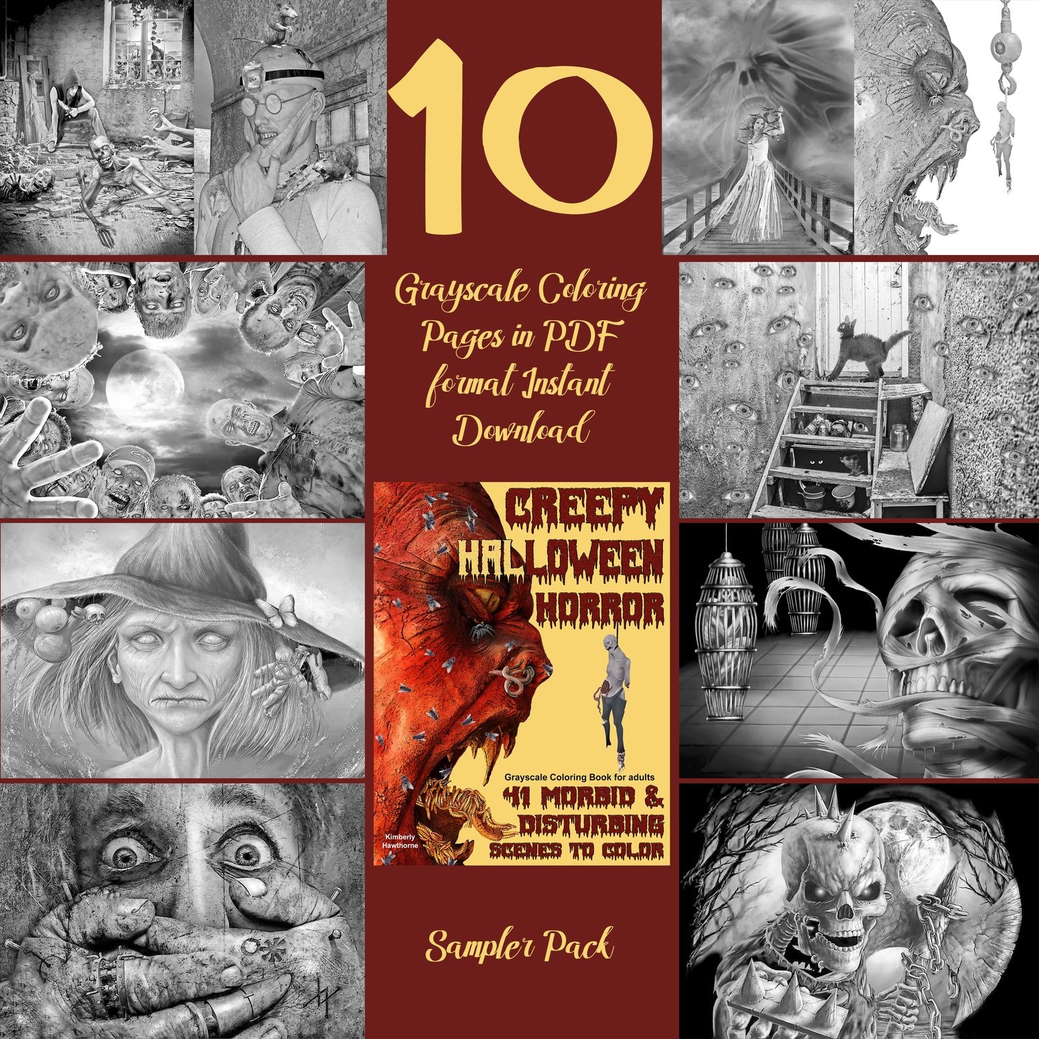 Creepy Halloween Horror Sampler Pack Digital Download