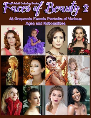 Faces of Beauty 2 Adult Coloring Book Digital Download