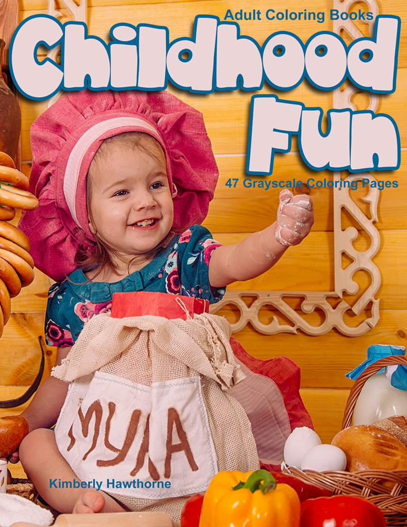 Childhood Fun Adult Coloring Book Digital Download