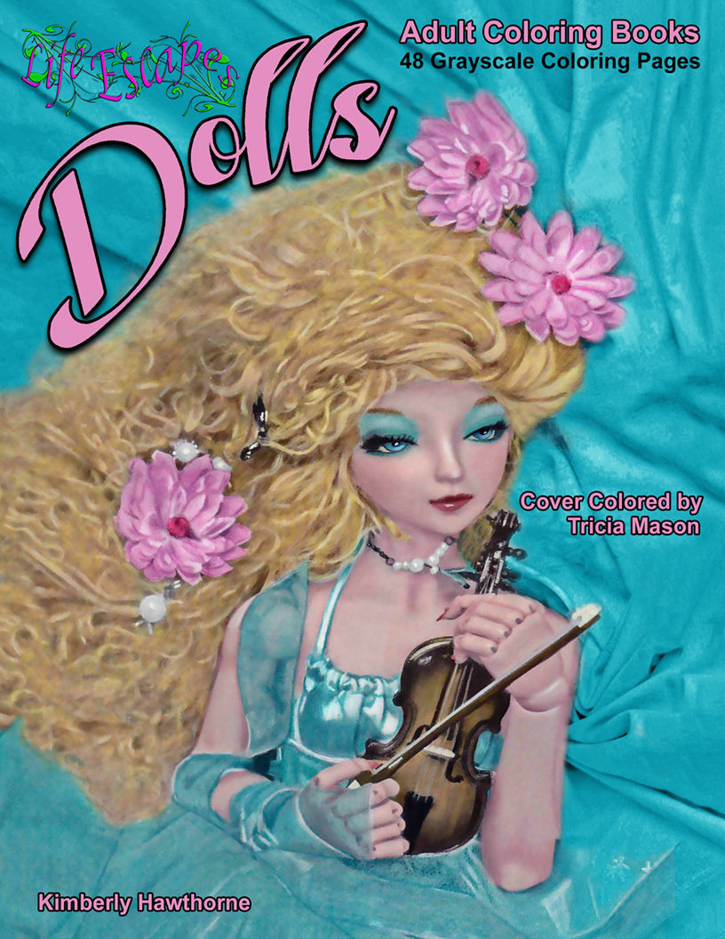 Dolls Adult Coloring Book Digital Download