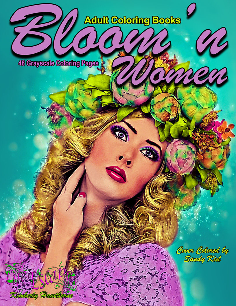 Bloom'n Women Adult Coloring Book Digital Download