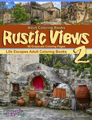 Rustic Views 2 Adult Coloring Book Digital Download