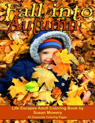 Fall into Autumn Adult Coloring Book Digital Download