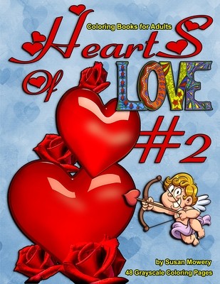 Hearts of Love 2 Adult Coloring Book Digital Download