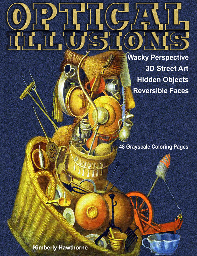 Optical Illusions Adult Coloring Book Digital Download
