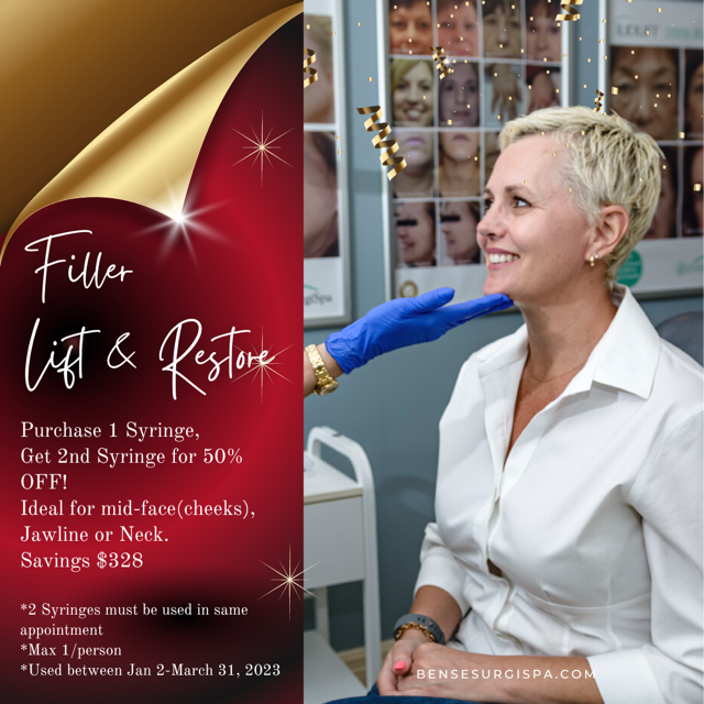 FILLER LIFT & RESTORE 2nd SYRINGE 50% OFF!