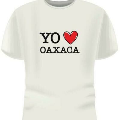 Playera Blanca Yo Amo a Oaxaca