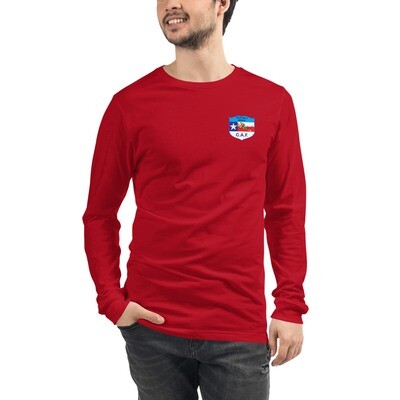 Tex Hill Wing Logo on Unisex Long Sleeve Tee Tex Hill Wing Logo on Unisex Long Sleeve Tee