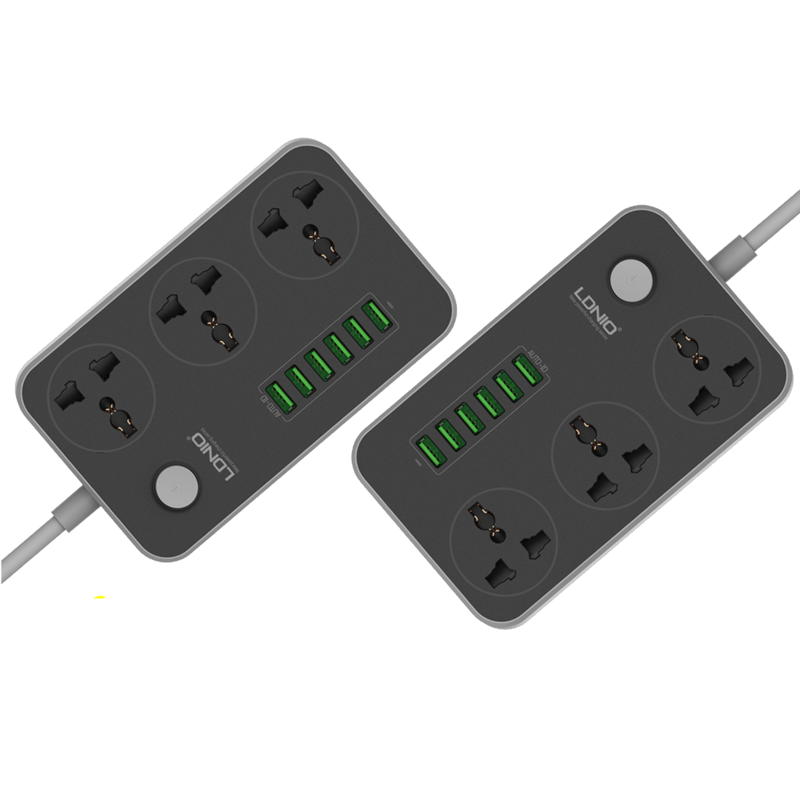 Enchufe con 6 puertos USB + 3 toma de corrientes