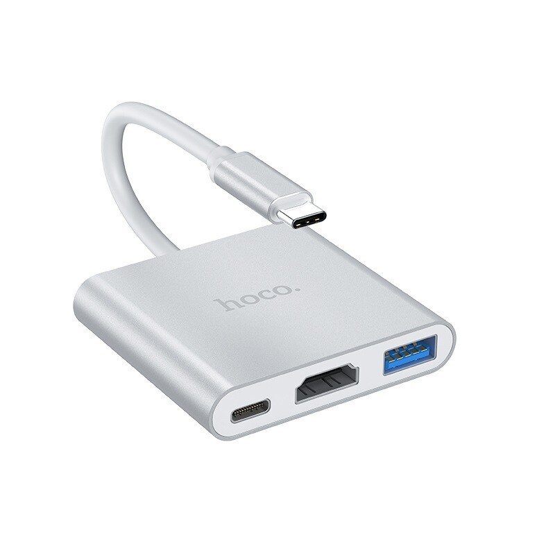 Adaptador tipo C con entrada USB3.0+HDMI+PD