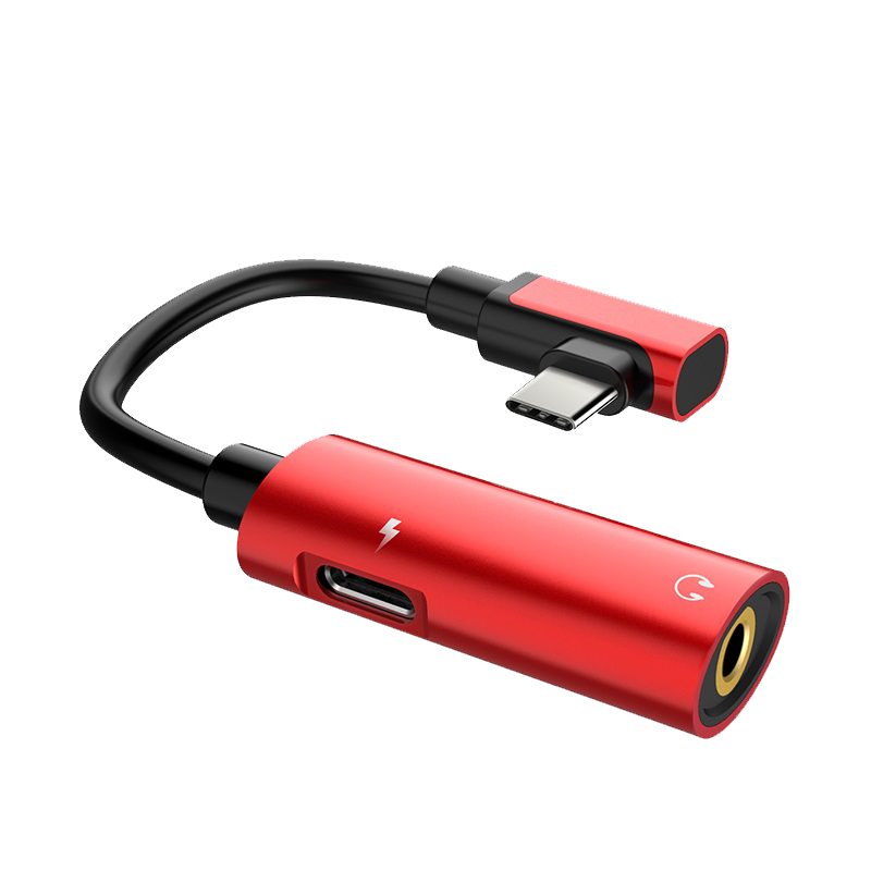 Adaptador tipo C, convertidor de audio 2 en 1