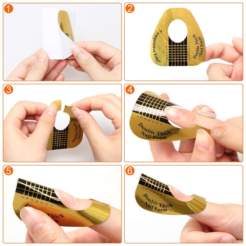 MOLDES PARA UÑAS HERRADURA DORADA