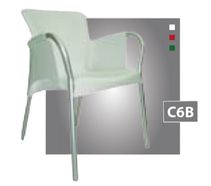 LOW ALUMINUM AND PLASTIC CHAIR