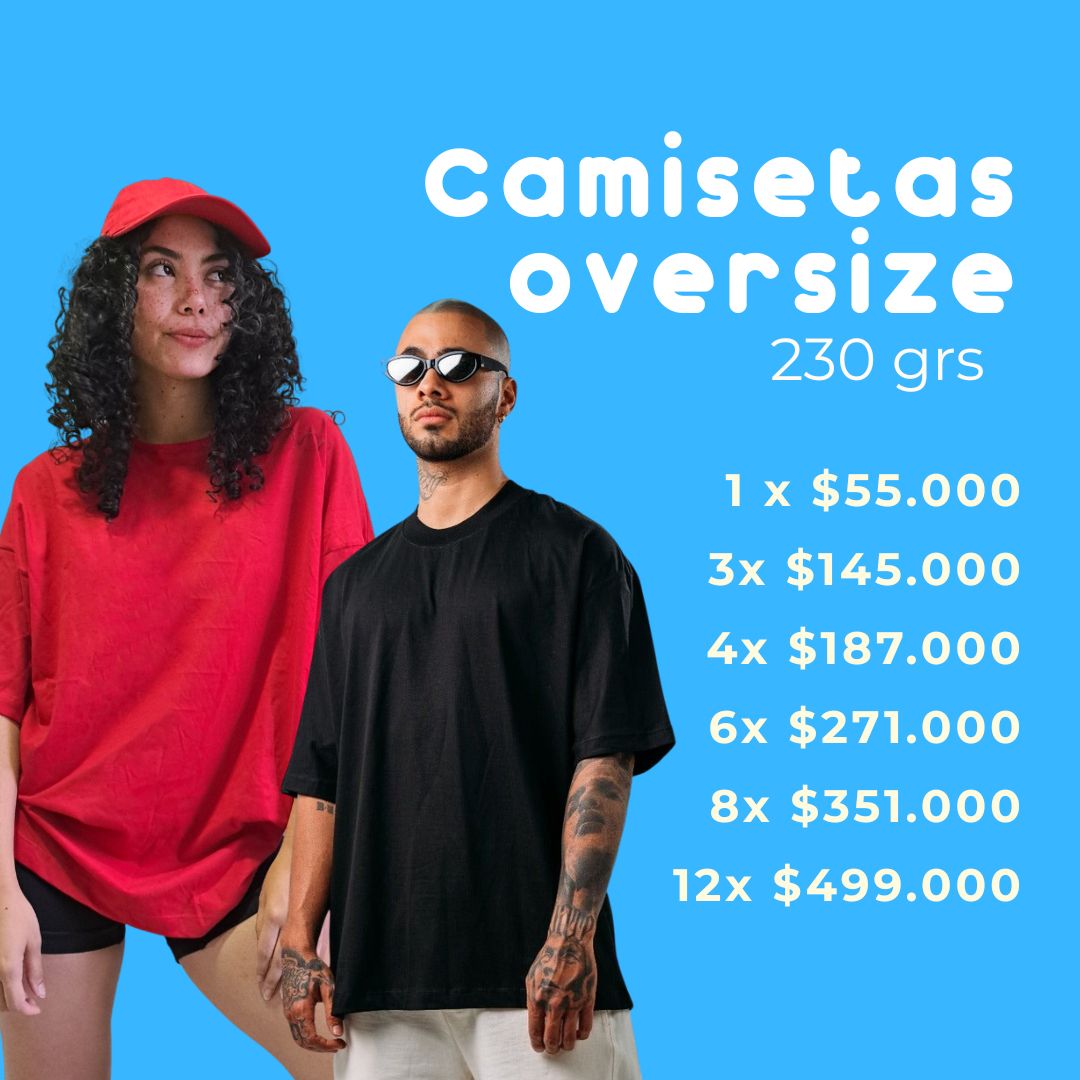 Camisetas OVERSIZE unisex