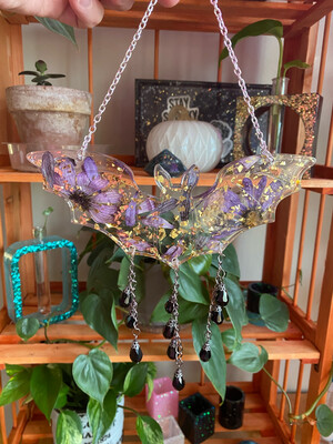 Purple Bat Suncatcher