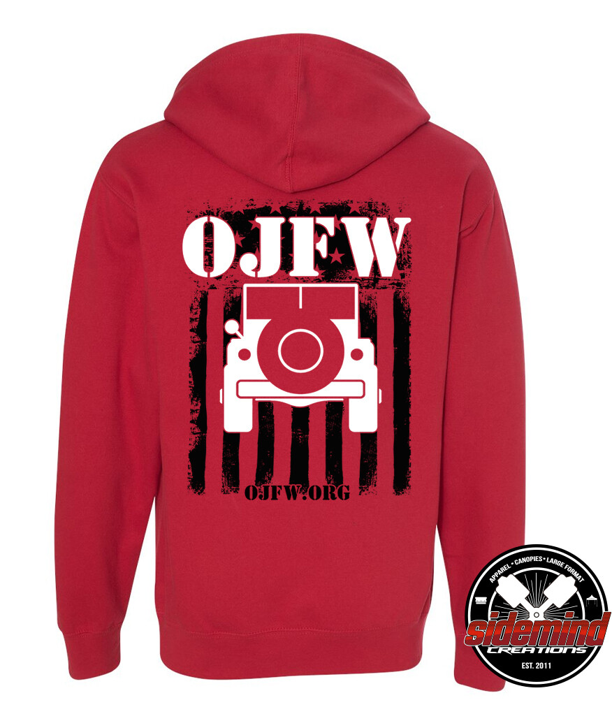 OJFW USA Pullover Hoodie - R.E.D. Flag Out