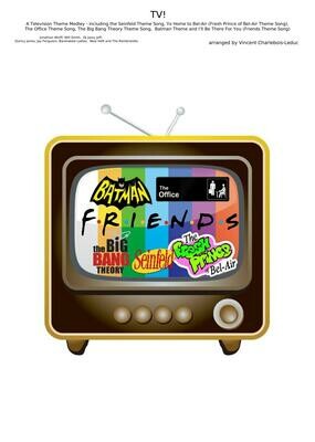 TV!- a Television Theme Medley - Concert Band/Jazz Band - Grade 2.5-3