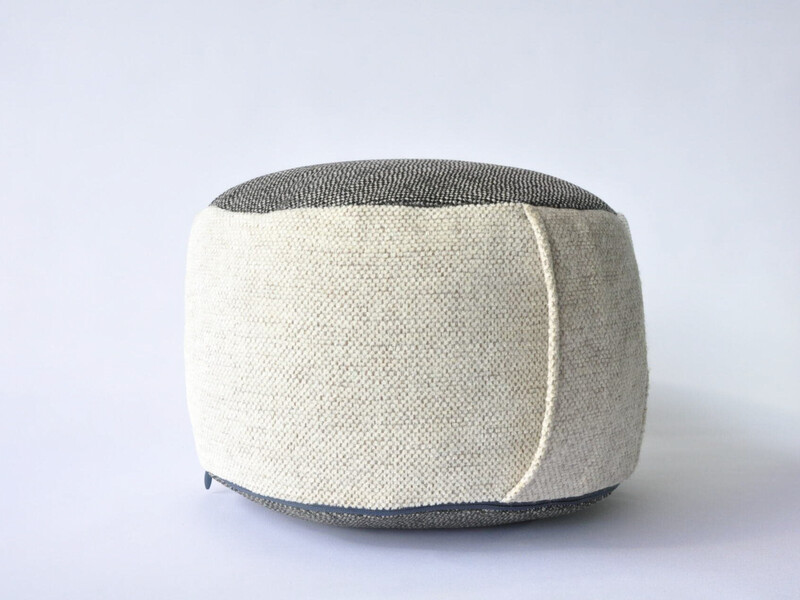 Zafu blanc et gris