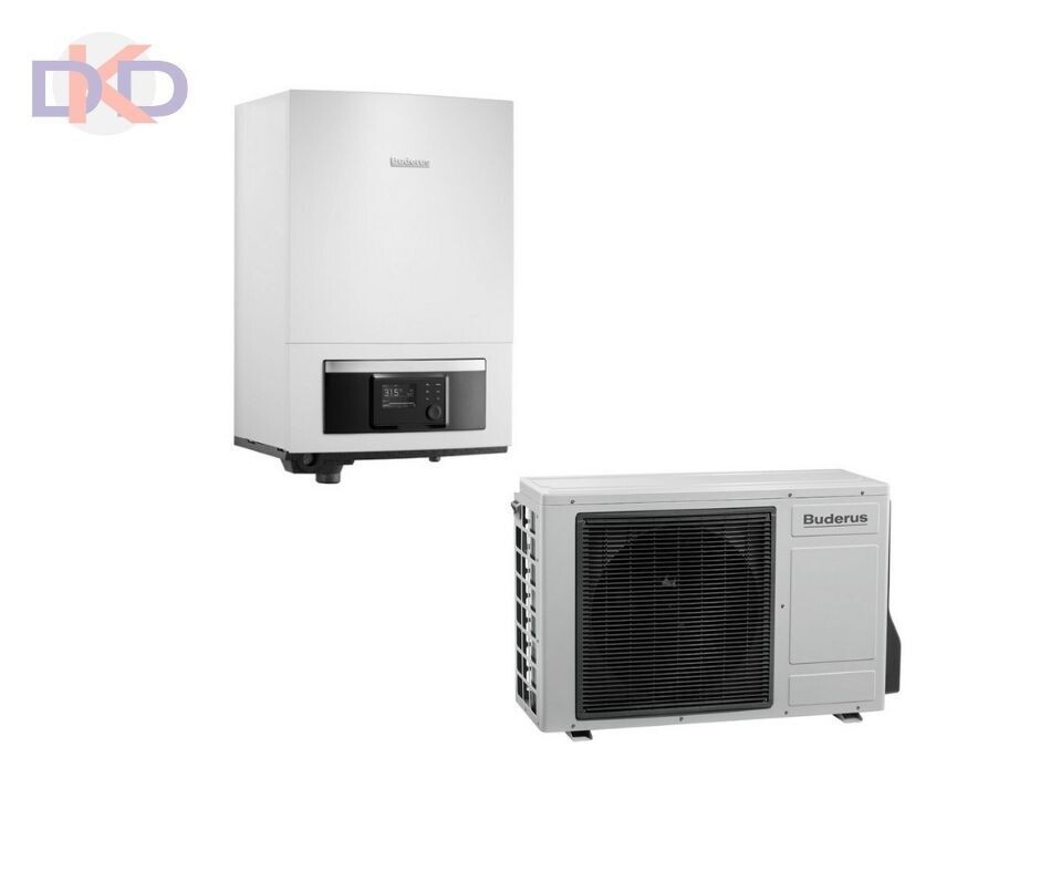 Buderus Logatherm WLW166i-10E / WLW-8 SP AR, 7.4 kW ar papildus 6kW elektrisko tenu. Bez siltā ūdens tvertnes.
