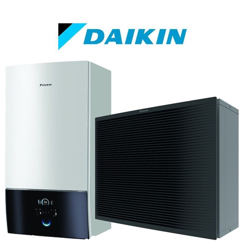 Daikin Altherma 3, augstās temperatūras siltumsūknis, ETBX12E9EW / EPRA10EW1 9 kW ar papildus 9kW elektrisko tenu. Bez siltā ūdens tvertnes.