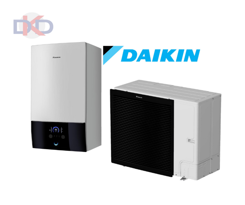 Daikin Altherma 3 EBBX11D9W / ERLA11DW1 11 kW ar papildus 9kW elektrisko tenu. Bez siltā ūdens tvertnes.