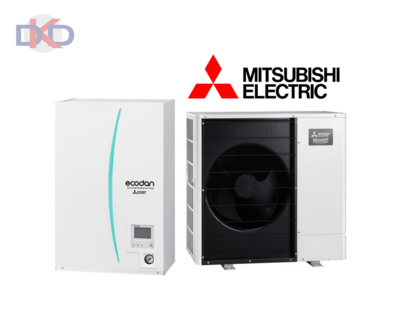 Mitsubishi Ecodan Eco Inverter gaiss/ūdens EHSD-YM9D / SUZ-SWM40VA 4.3kW ar papildus 9kW elektrisko tenu. Bez siltā ūdens tvertnes