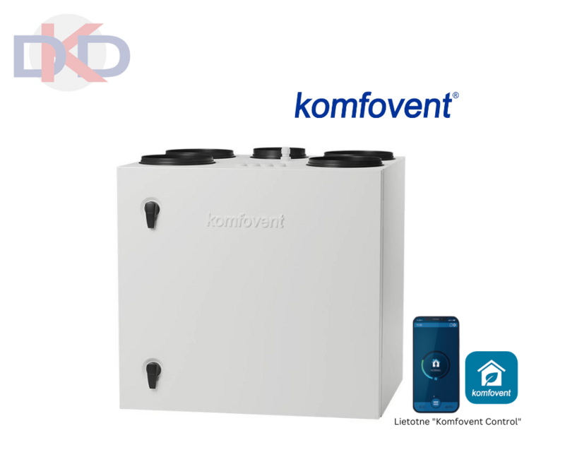 Komfovent rekuperators Domekt R 400 V C6M - L/AZ - R1/L1 ar vadības paneli C6.1