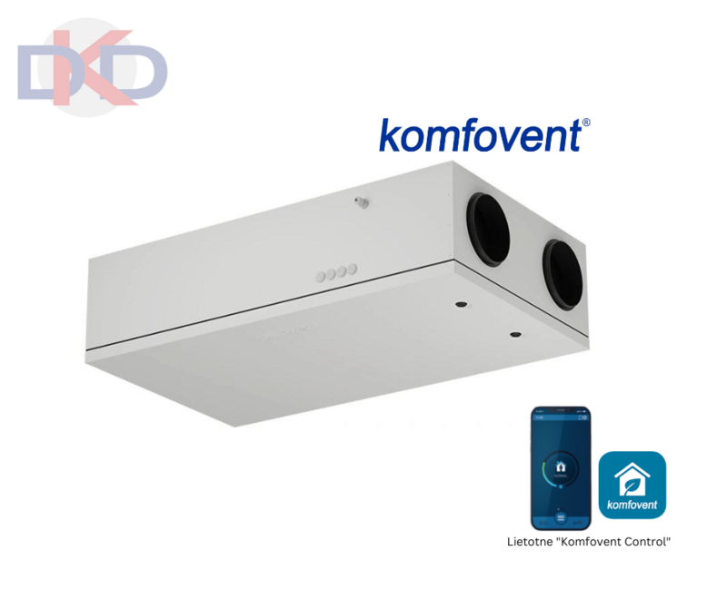 Komfovent rekuperators Domekt R 300 F C8 - L/AZ - R1/L1 ar vadības paneli C6.1