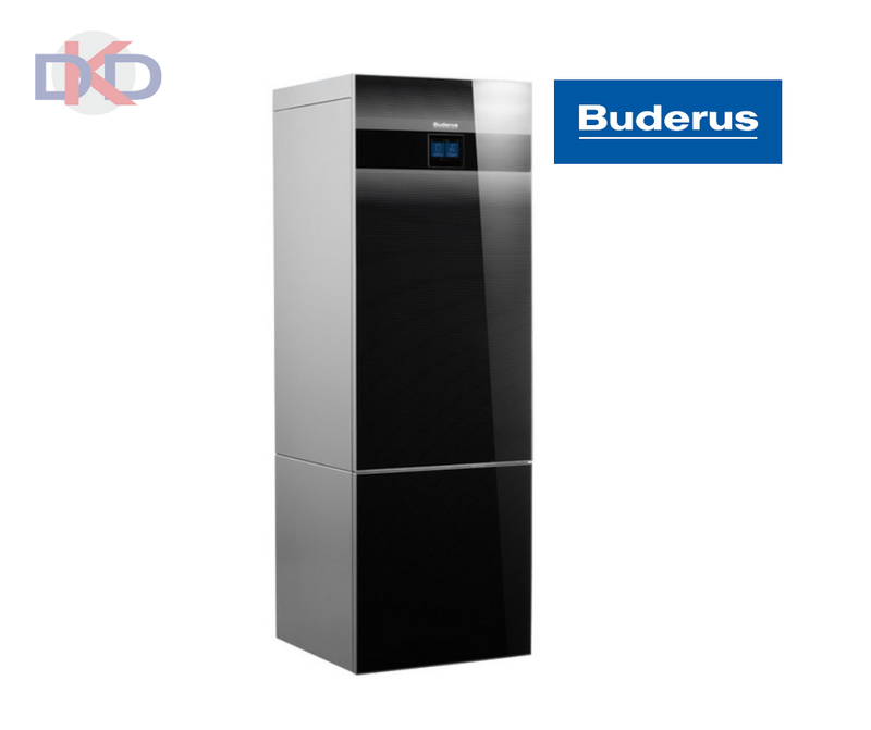 Buderus zeme/ūdens siltumsūknis Logatherm WSW196i.2-12 T180 inverters, 12kW. Ar integrētu 180l siltā ūdens tvertni (Melns)