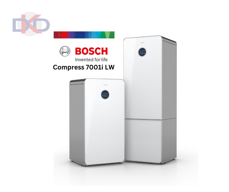BOSCH zeme/ūdens siltumsūknis Compress7800i  6F 6kW. Bez siltā ūdens tvertnes (balts ar metāla priekšējo paneli )