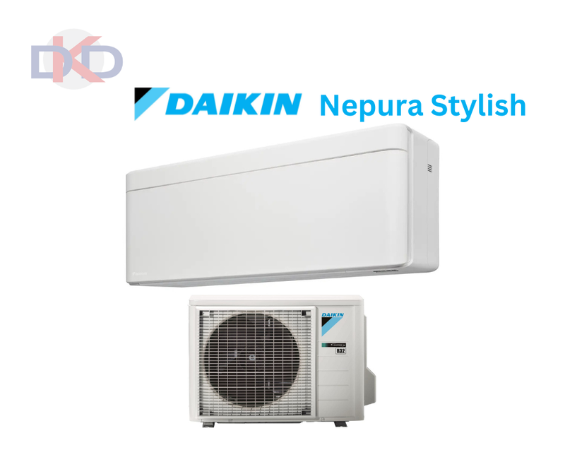 Gaiss-gaiss siltumsūknis ar kondicioniera funkciju, Daikin Nepura STYLISH FTXTA30CW/CB / RXTA30C (BALTS)