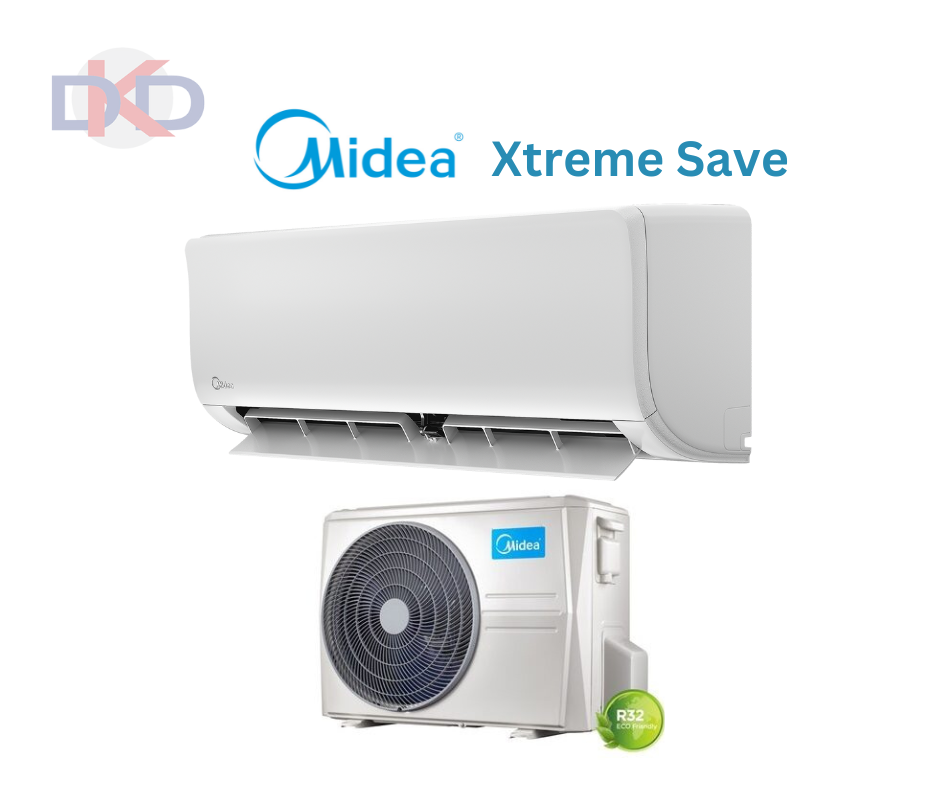 Gaiss-gaiss siltumsūknis ar kondicioniera funkciju, Midea Xtreme Save MSAGBU-12HRFN8-QRD1GW(GA) / MOX230-12HFN8-QRD6GW 3.8kW