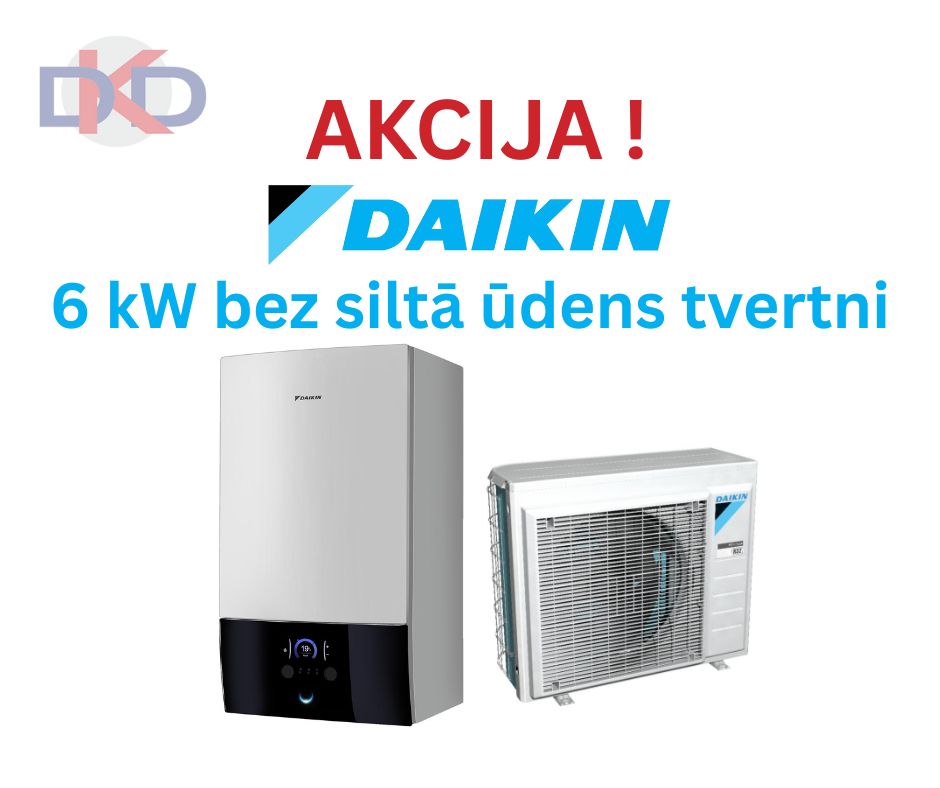 Daikin Altherma 3 EHBX08E9W / ERGA06EVH  6 kW ar papildus 9kW elektrisko tenu. Bez siltā ūdens tvertnes. Daikin Altherma 3 EHBX08E9W / ERGA06EVH  6 kW ar papildus 9kW elektrisko tenu. Bez siltā ūdens tvertnes.