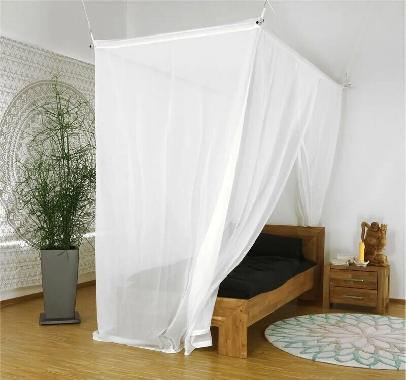 Baldacchino antionda per letto singolo YShield in tessuto Swiss Shield Voile